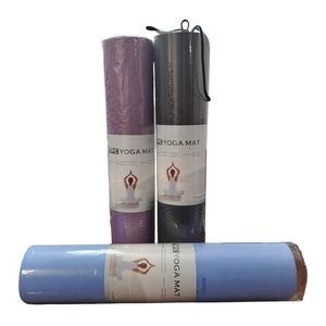 Eco-friendly TPE Yoga Mats. Available in Black, Blue & Purple, String Strap.